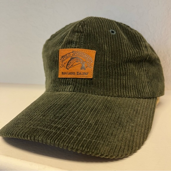 ‼️SOLD‼️ Vintage Polo Ralph Lauren Leather Logo Sportsman Trout Hat - Picture 2 of 12